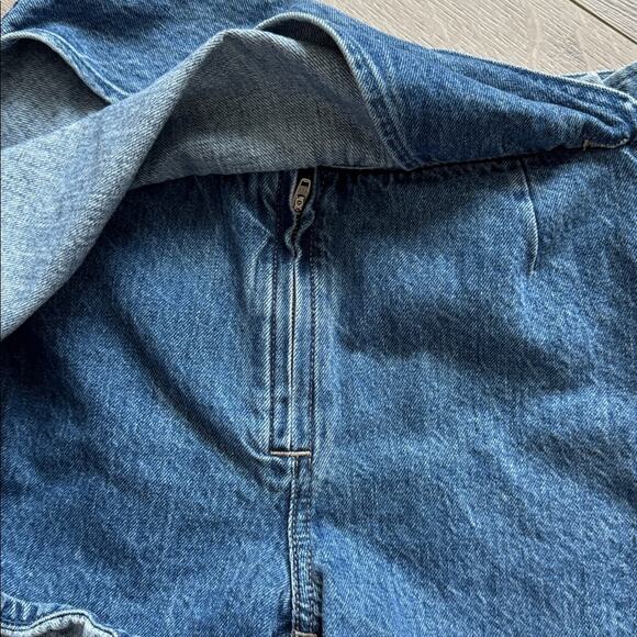 Madewell Women's Blue Denim Micro Mini Wrap Skort 100% Cotton Size 28 - Picture 10 of 10